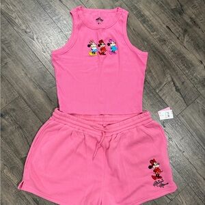 Disney Pink Tank and Shorts Set with Minnie Mouse